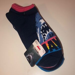 Women’s Jaws Shark Week No show 5 pack Socks NWT
